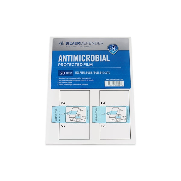 Antimicrobial, Self-Cleaning Film (Die Cut For Hospital Push / Pull Handles)